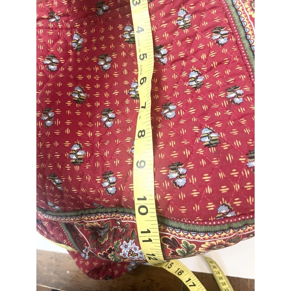 Vintage Vera Bradley Provincial Red Floral Large Duffle Bag EUC Y2K Weekender - Picture 9 of 12